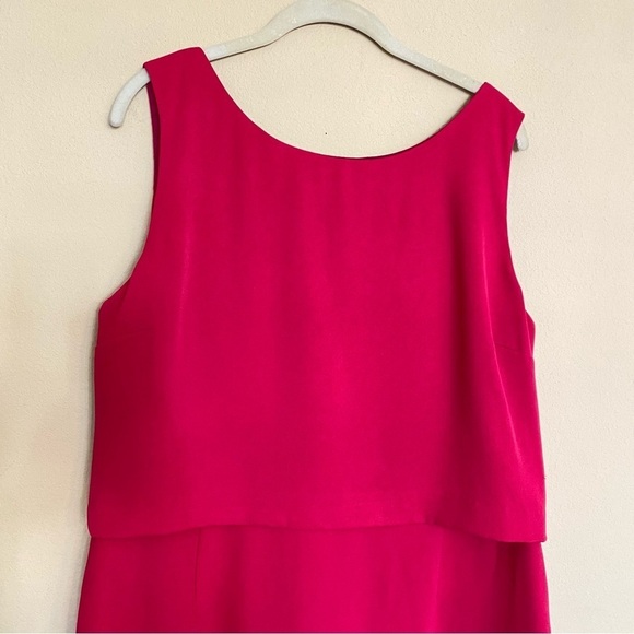 L.K. Bennett Pink Sleeveless Dress Size 14 - Picture 4 of 16